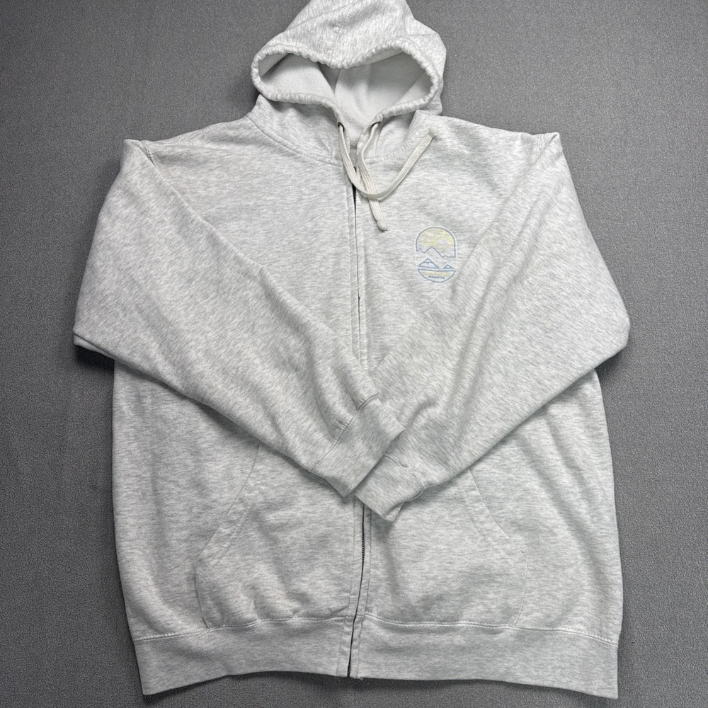 Y2K Lake Chelan Washington Full Zip Hoodie MV Sport Vintage Fleece XL